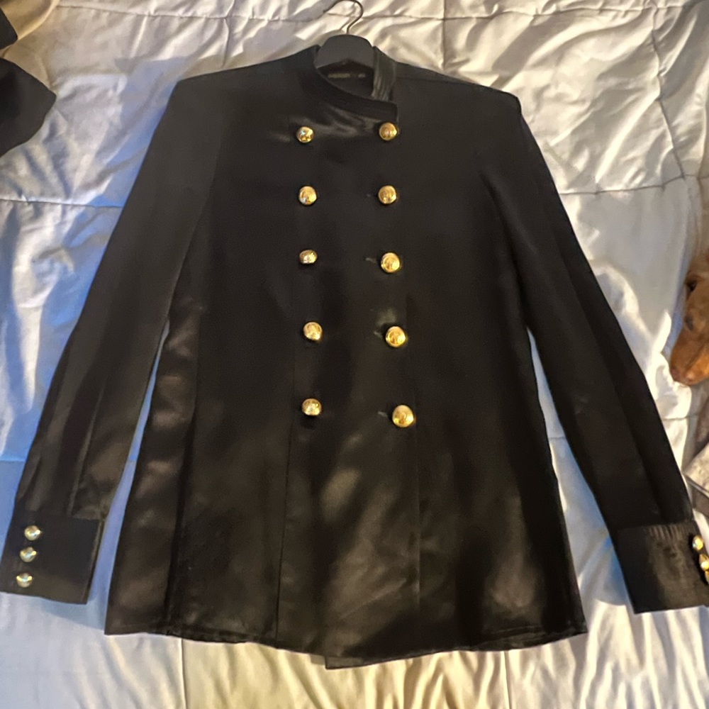 H&M x Balmain Silk Charmeuse Jacket